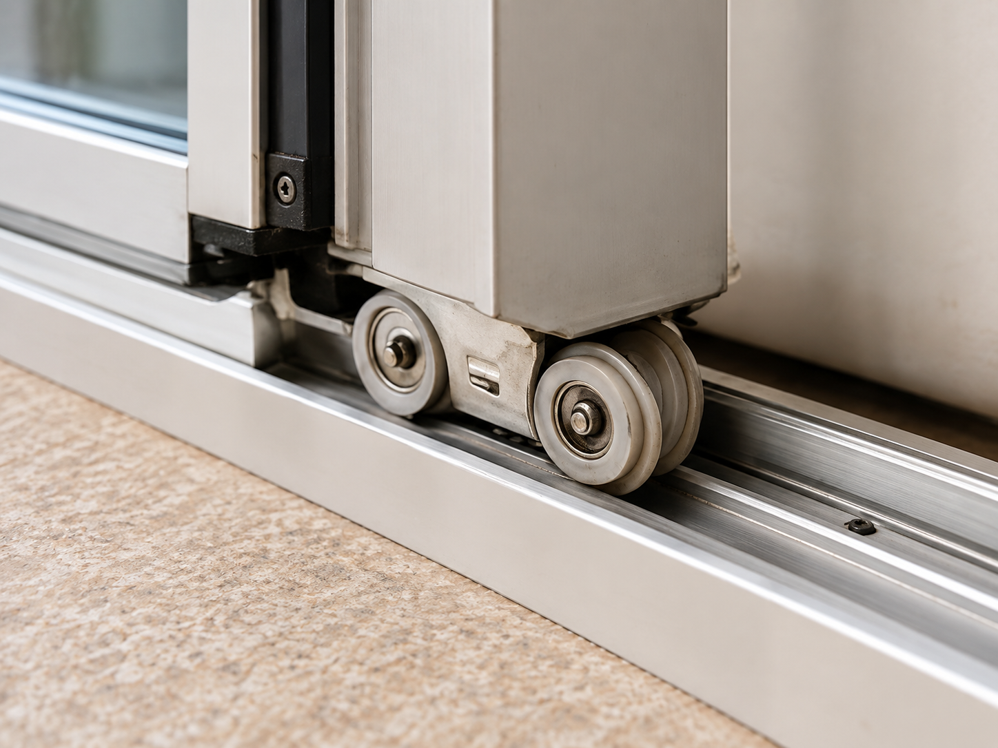 Sliding door roller replacement