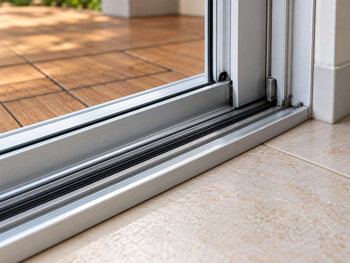 Sliding door track repair